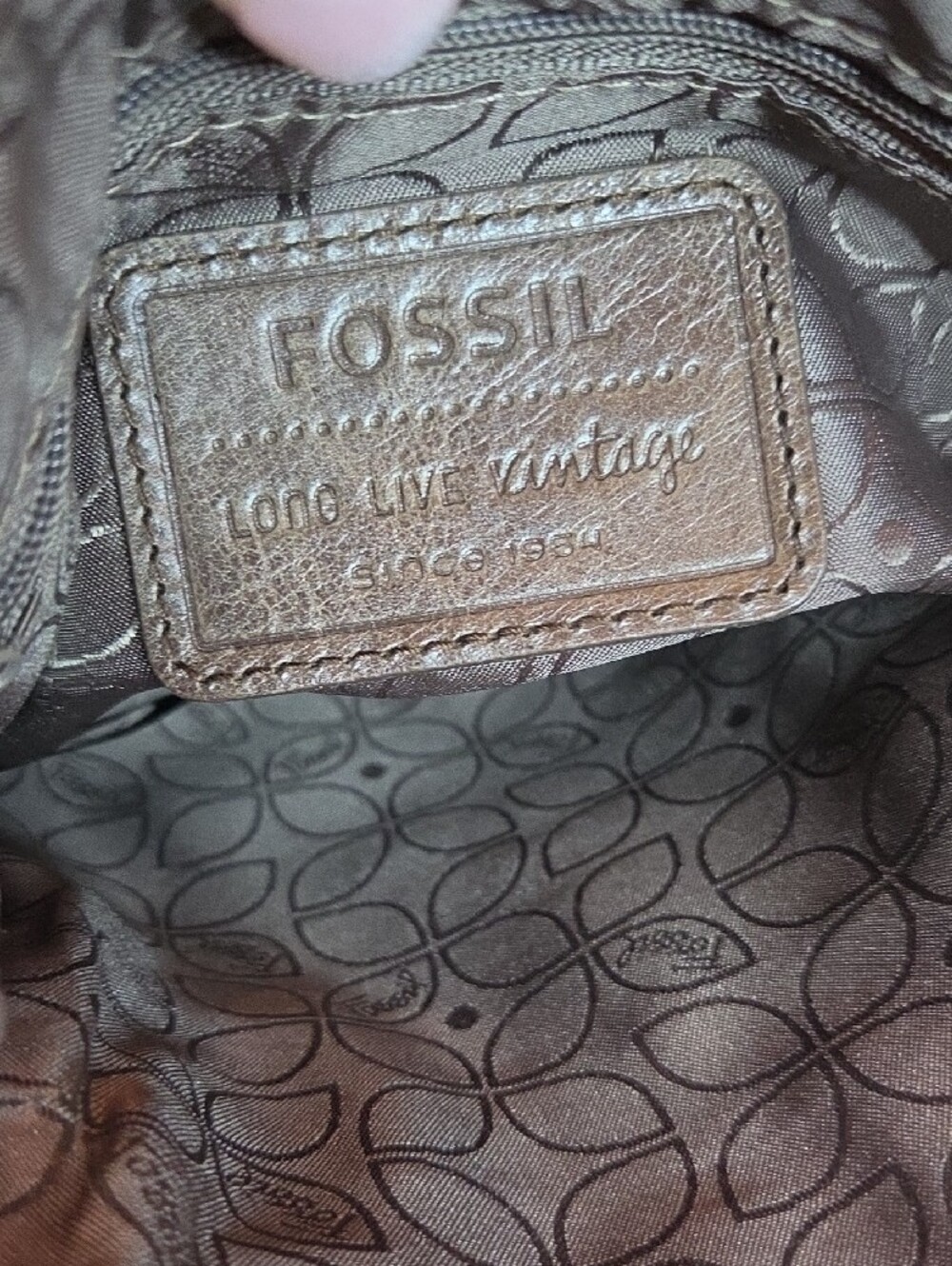 Vintage Fossil Brown Leather Shoulder Bag - Picture 11 of 11
